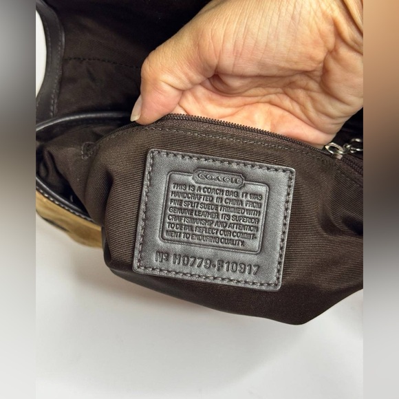 COACH Y2K Soho Suede Flap Belt Buckle Shoulder Bag Honey Tan/Brown - Picture 10 of 12